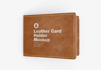 Leather Card Holder Mockup