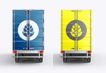 Refrigerated Truck Mockup