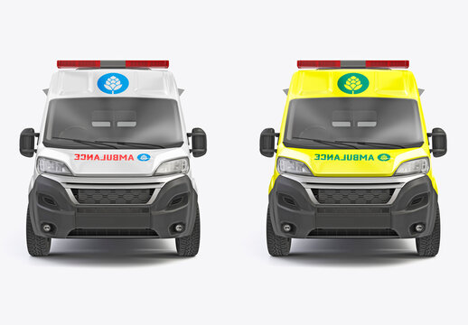 Van Ambulance Mockup