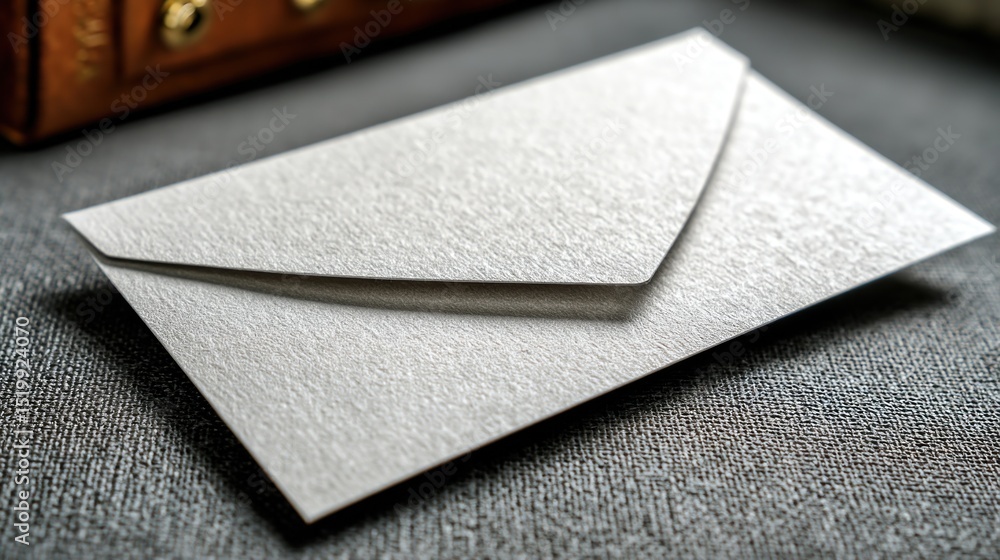 Poster blank white card rests on a textured surface, highlighting its smooth texture and minimalist design 
