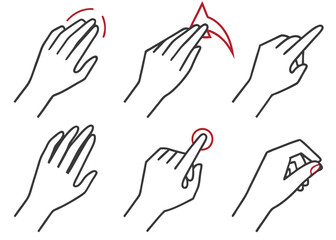 outline vector pack for mobile gestures

