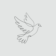 Fototapeta premium Bird line art vector design