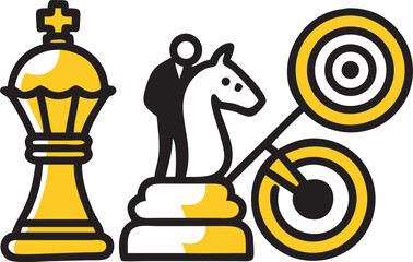 Strategic Game Plan Chess Pieces Analysis for Business Growth and Success Planning