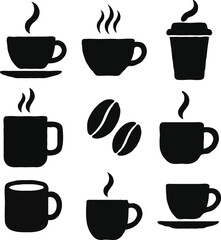 Obraz premium coffee cup icons
