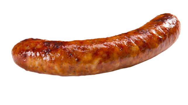 a sausage on a white background with a white background