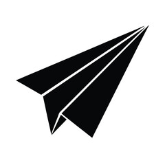 Paper Airplane Vector Silhouette