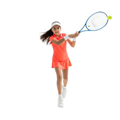 girl with tennis racket
