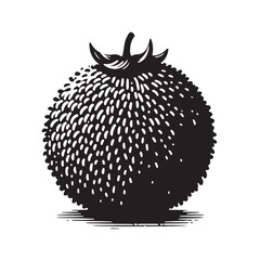 Black Arancini Silhouette Vector, High Quality Illustration on White Background