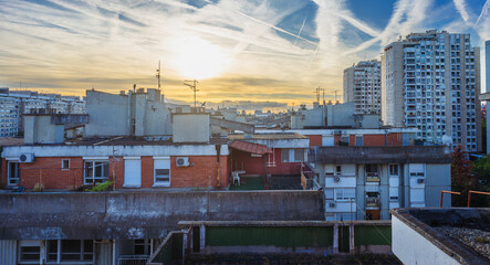 View from the roofs of the city of New Belgrade
