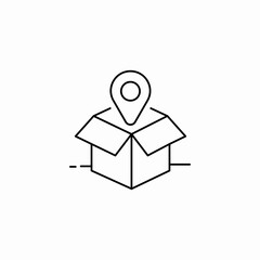 box location icon sign vector