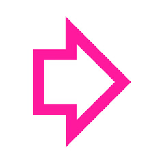 Bold Purple Arrow Pointing Left, Geometric Design