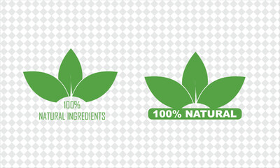 100 Natural Ingredients and Natural Leaves