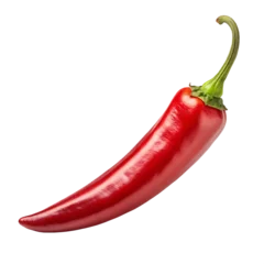 Isolated red chili pepper spicy food ingredient cooking recipe on transparent background