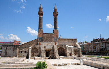Double Minaret Madrasa in Sivas, Turkey.