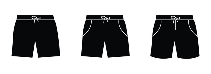 Swim shorts icon . Swim shorts icon set