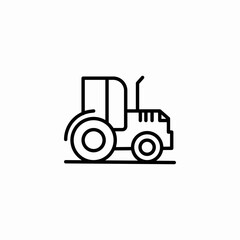 farm tractor icon sign vector