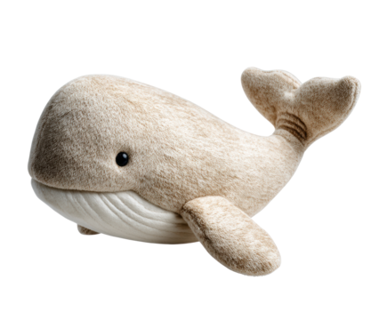 Cute plush whale toy for children's play and decoration