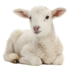 Young sheep looking at camera isolated on transparent background Png