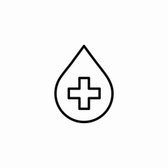 health drop icon sign vector