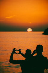 silhouette of a man on the beach