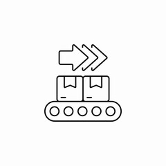 package conveyor icon sign vector