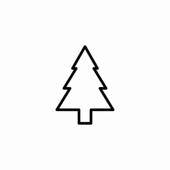pine outline icon sign vector