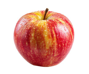 Fresh organic red apple with water droplets for healthy eating