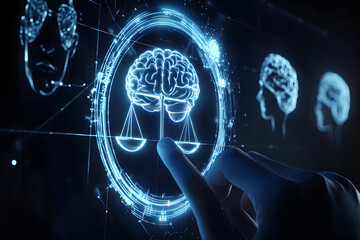 X-ray image of calculating human brain