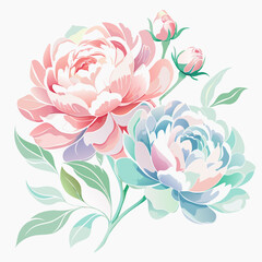 seamless pattern with pink flowers