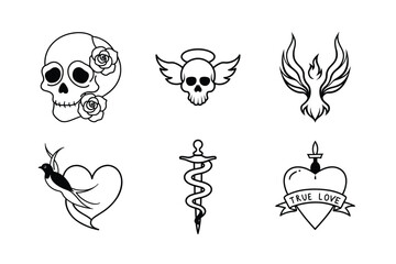 Collection of Traditional Tattoo Flash Designs