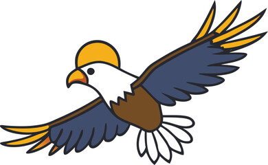 Obraz premium Majestic Eagle in Flight A Symbol of Freedom and Power