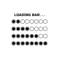 Loading icon. Loading bar. Download progress icons. Load bar icons.