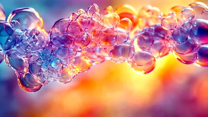 Colorful Bubbles Floating in Vibrant Fluid Background