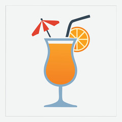 Refreshing orange cocktail summer drink tropical vacation