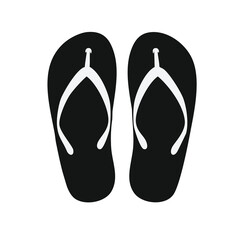 Simple black flip flops summer beach sandals