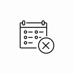 cancelled event icon sign vector
