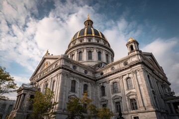Obraz premium Famous landmark church with majestic rooftop view and large central dome