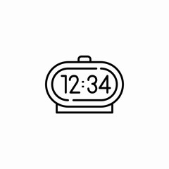 digital clock icon sign vector