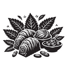 Black Baklava Silhouette Vector, High Quality Illustration on White Background