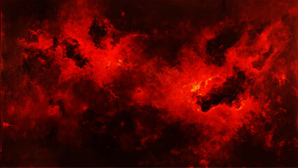 Abstract red and black grunge texture background. Black, red horror background for design. Abstract Watercolor red and black grunge background painting.