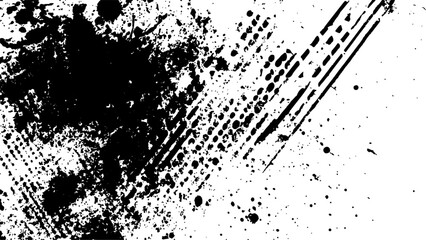 Halftone vector texture. Unique black and white halftone background with grunge-Style. Halftone monochrome ink dot texture illustration. 