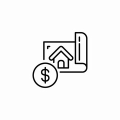 house plan price icon sign vector