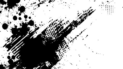 Halftone vector texture. Unique black and white halftone background with grunge-Style. Halftone monochrome ink dot texture illustration. 