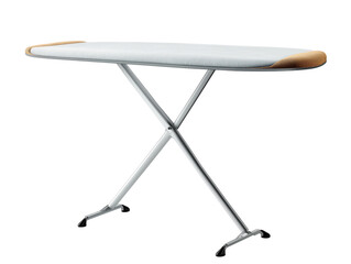 Empty ironing board on transparent background, ready for laundry day