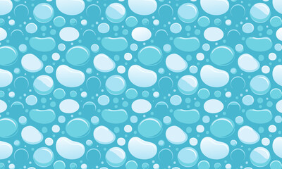 Refreshing Aqua Bubbles: Seamless Water Pattern