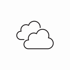 cloudy sky icon sign vector