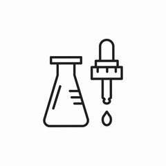 flask dropper icon sign vector