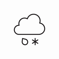 hailstone weather icon sign vector