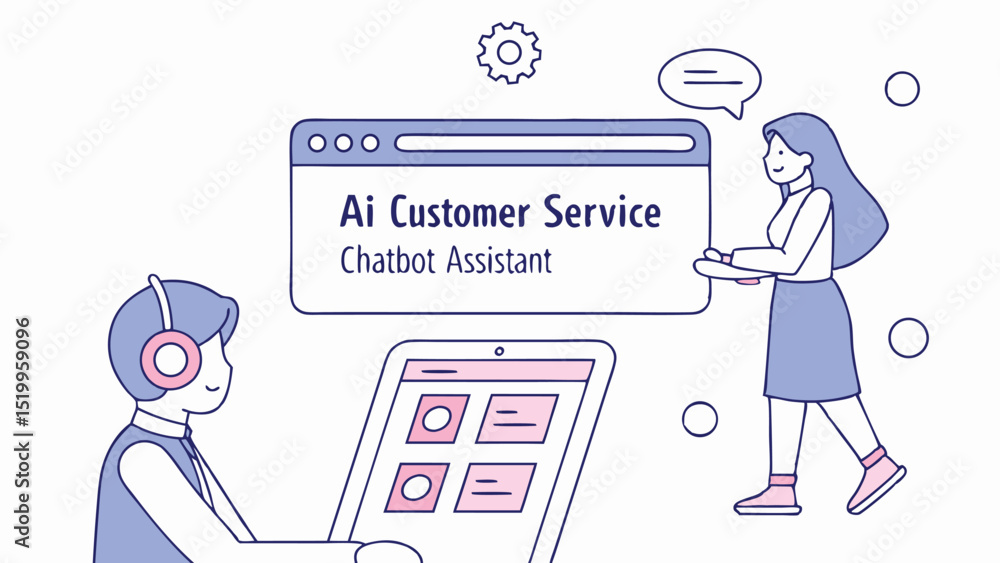 Poster ai customer service chatbot assistant for business automation and support virtual agent technology