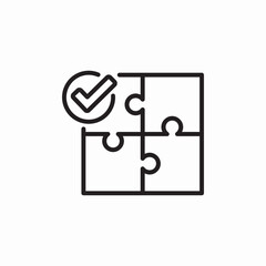puzzle completed icon sign vector